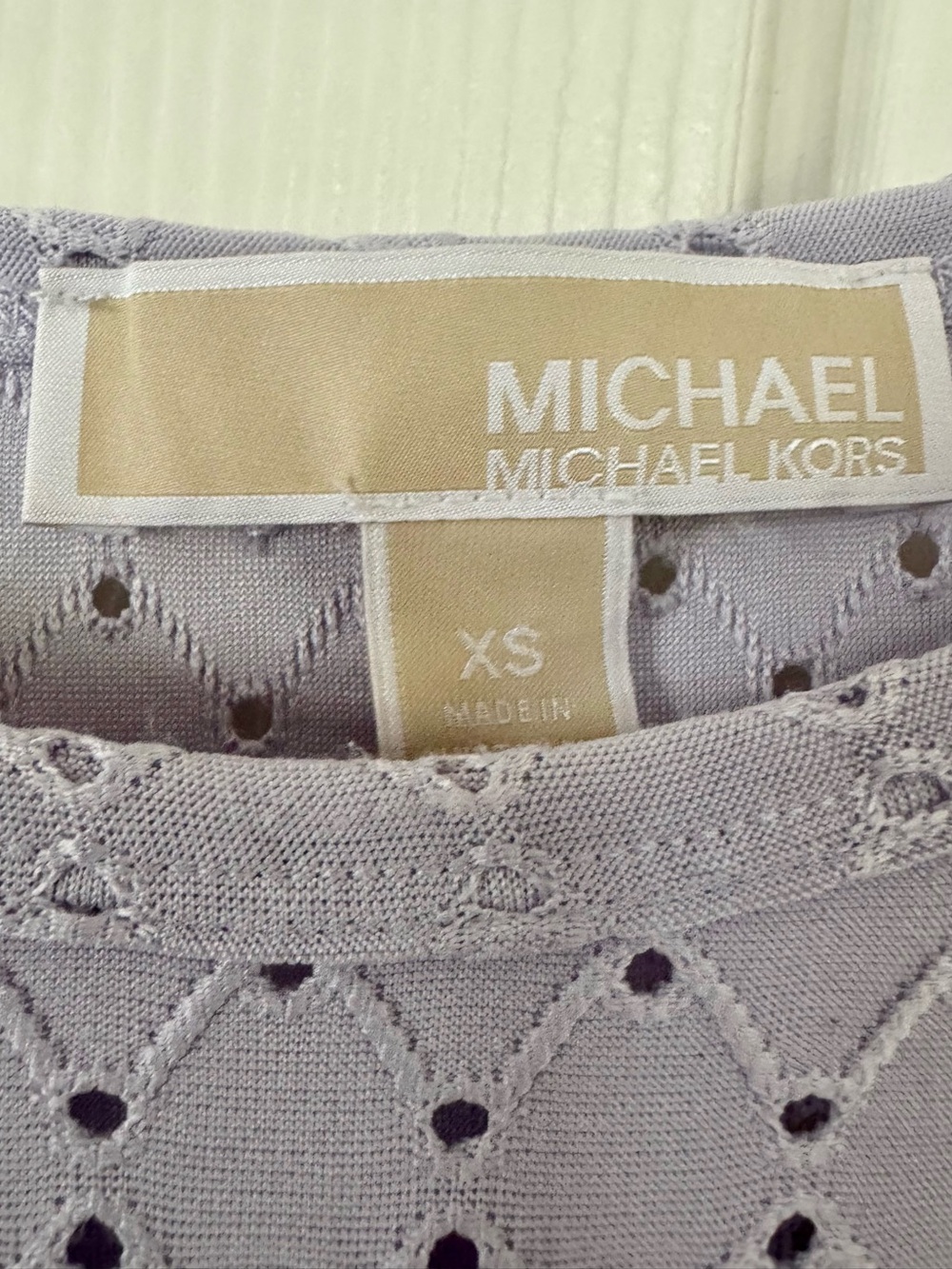 Michael Kors Lavender Eyelet Tiered Ruffle Cami Top - Picture 2 of 3